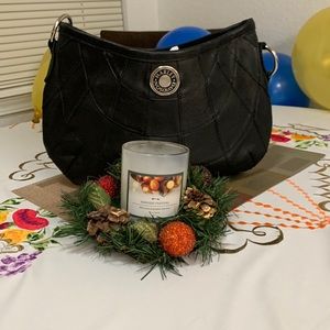 Vintage Black Harley Davidson Leather Shoulder Bag